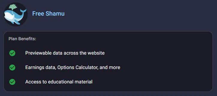 unusual whales shamu package