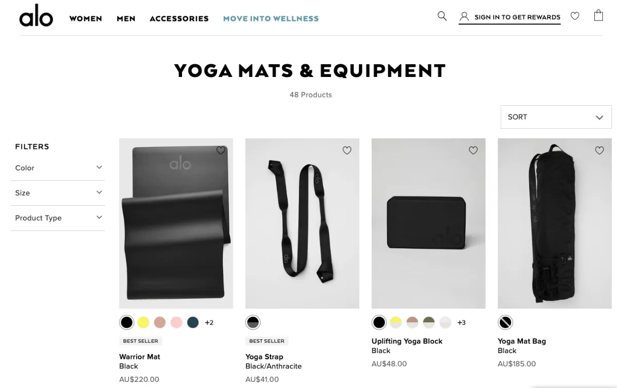 fitness equipment Ecommerce
