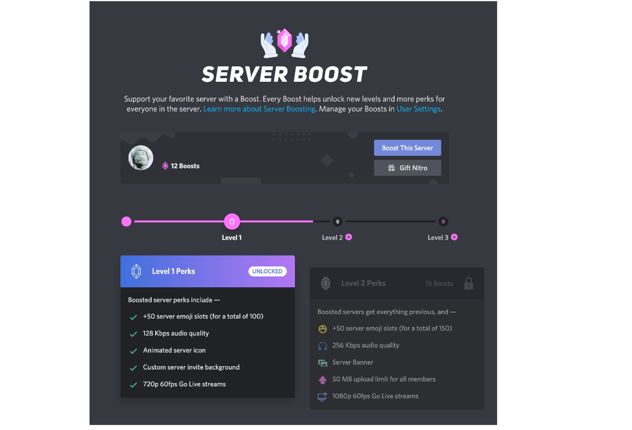 Discord server boost
