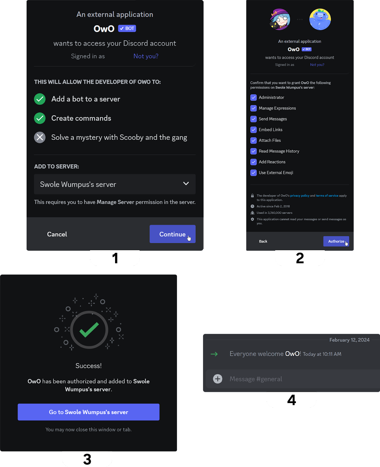 adding bot to server
