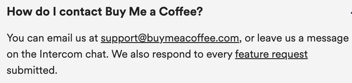 contact buy me a coffee