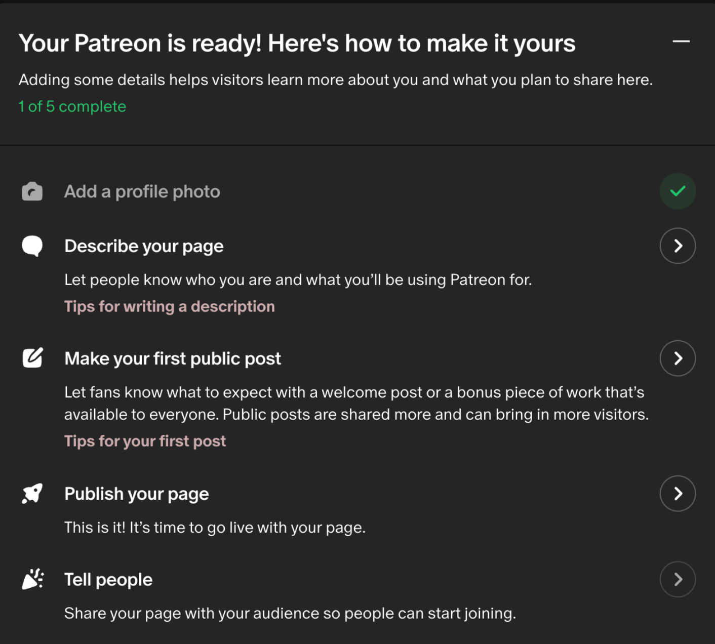 patreon customize