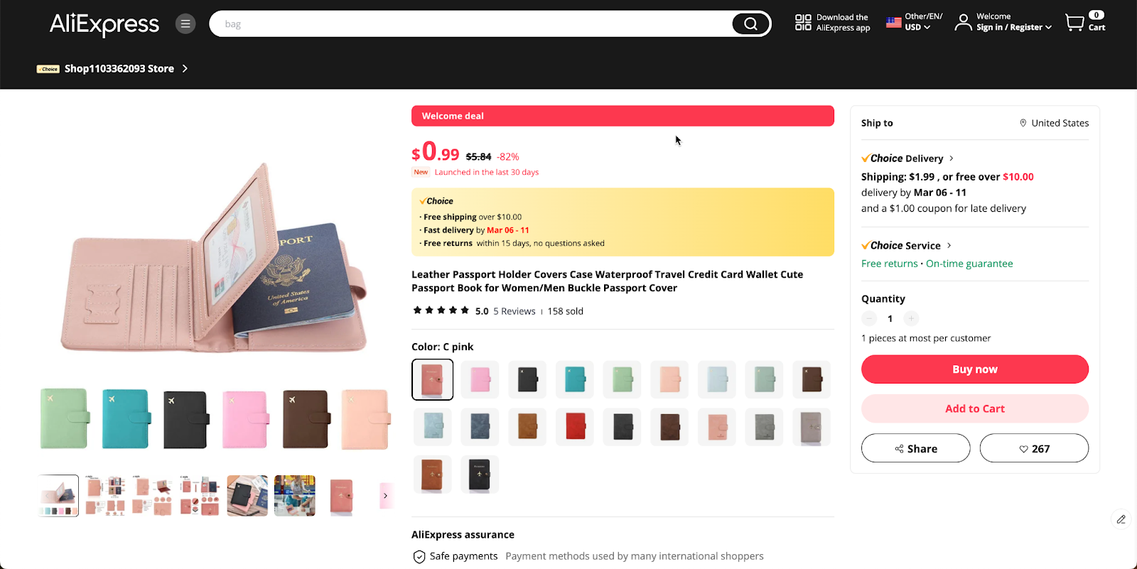 dropshipping passport holder