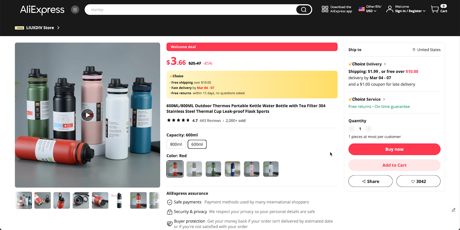 dropshipping water bottles