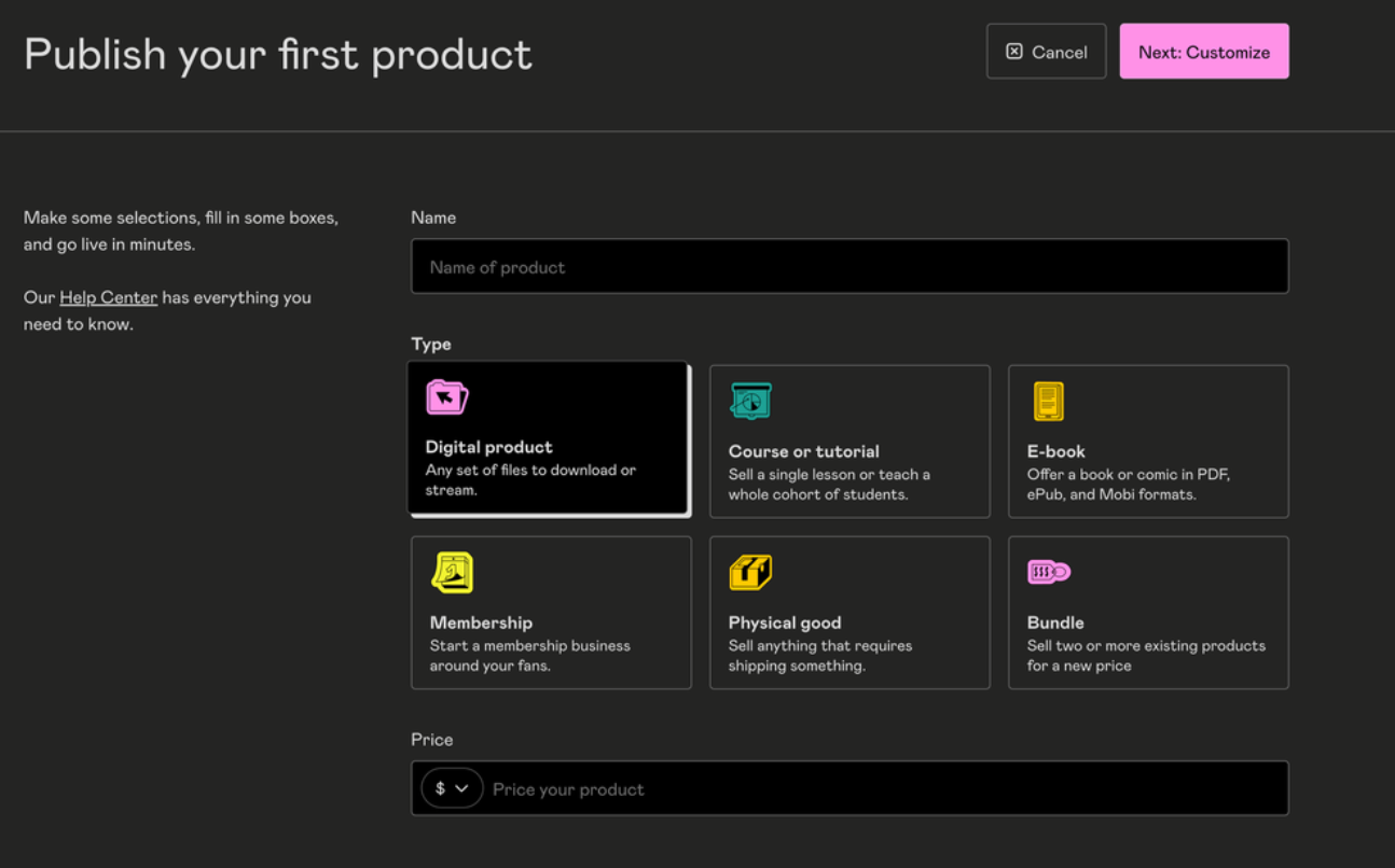 publish product gumroad