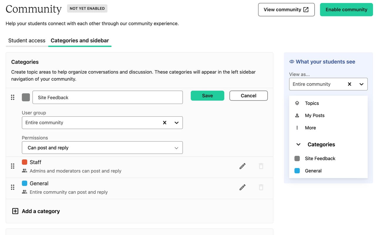 teachable categories