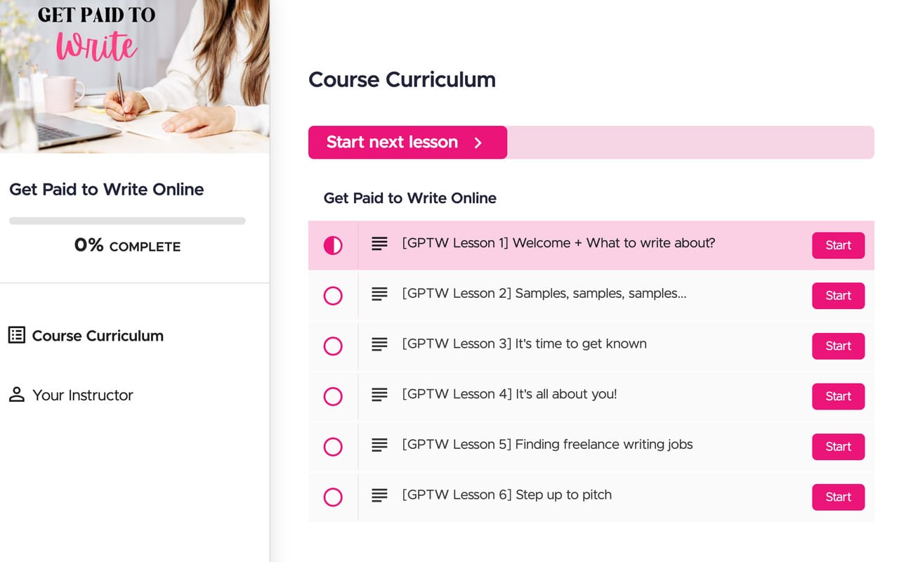 teachable email course