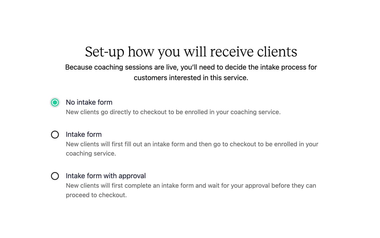 teachable intake process