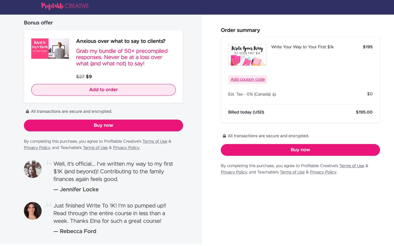 teachable order bump