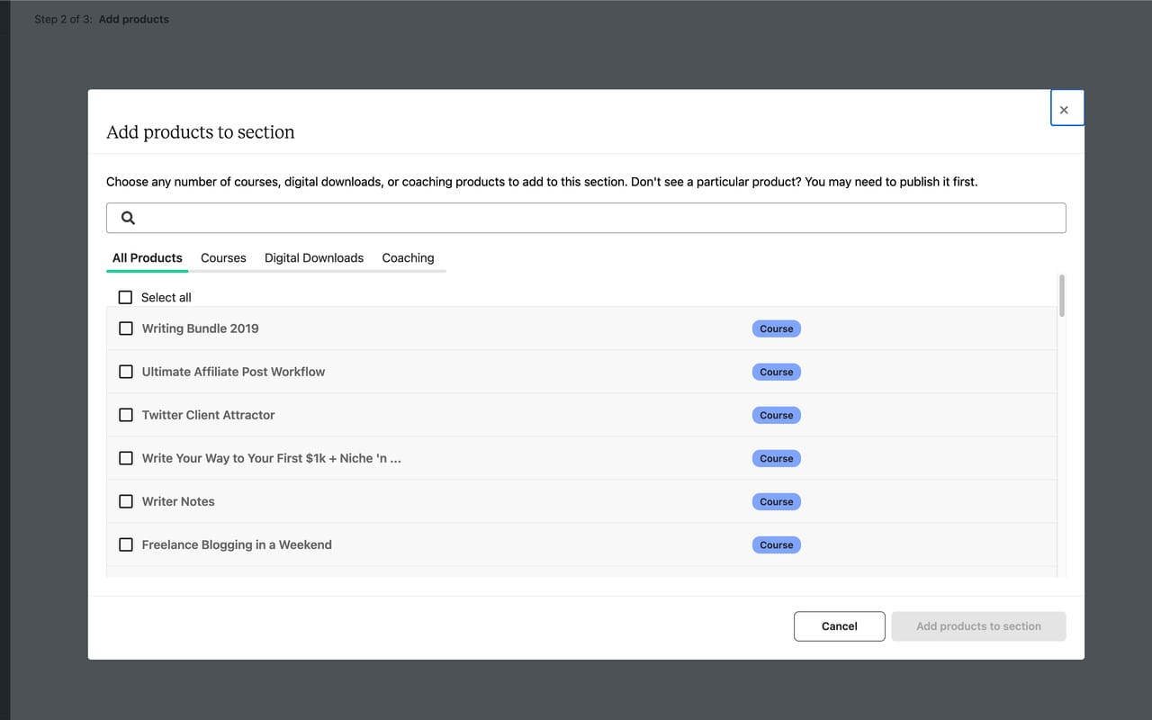 teachable products tier