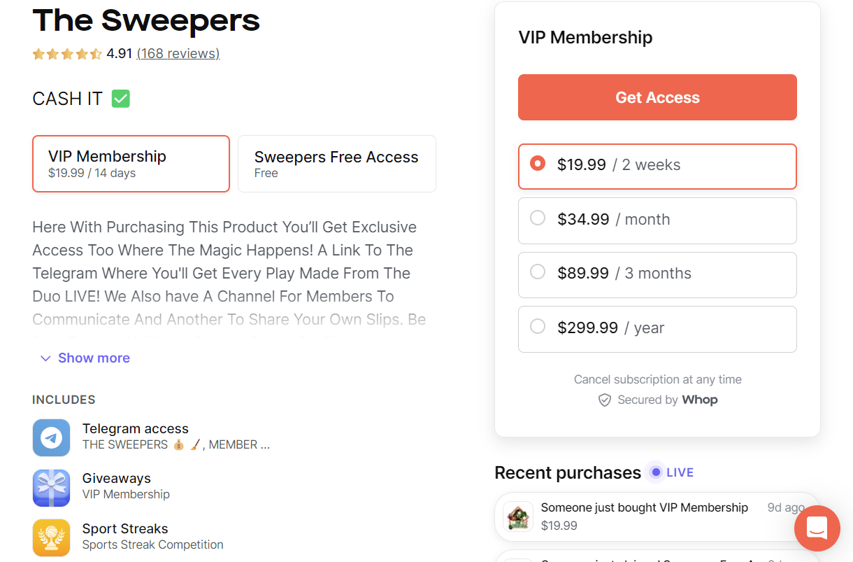 the sweepers packages