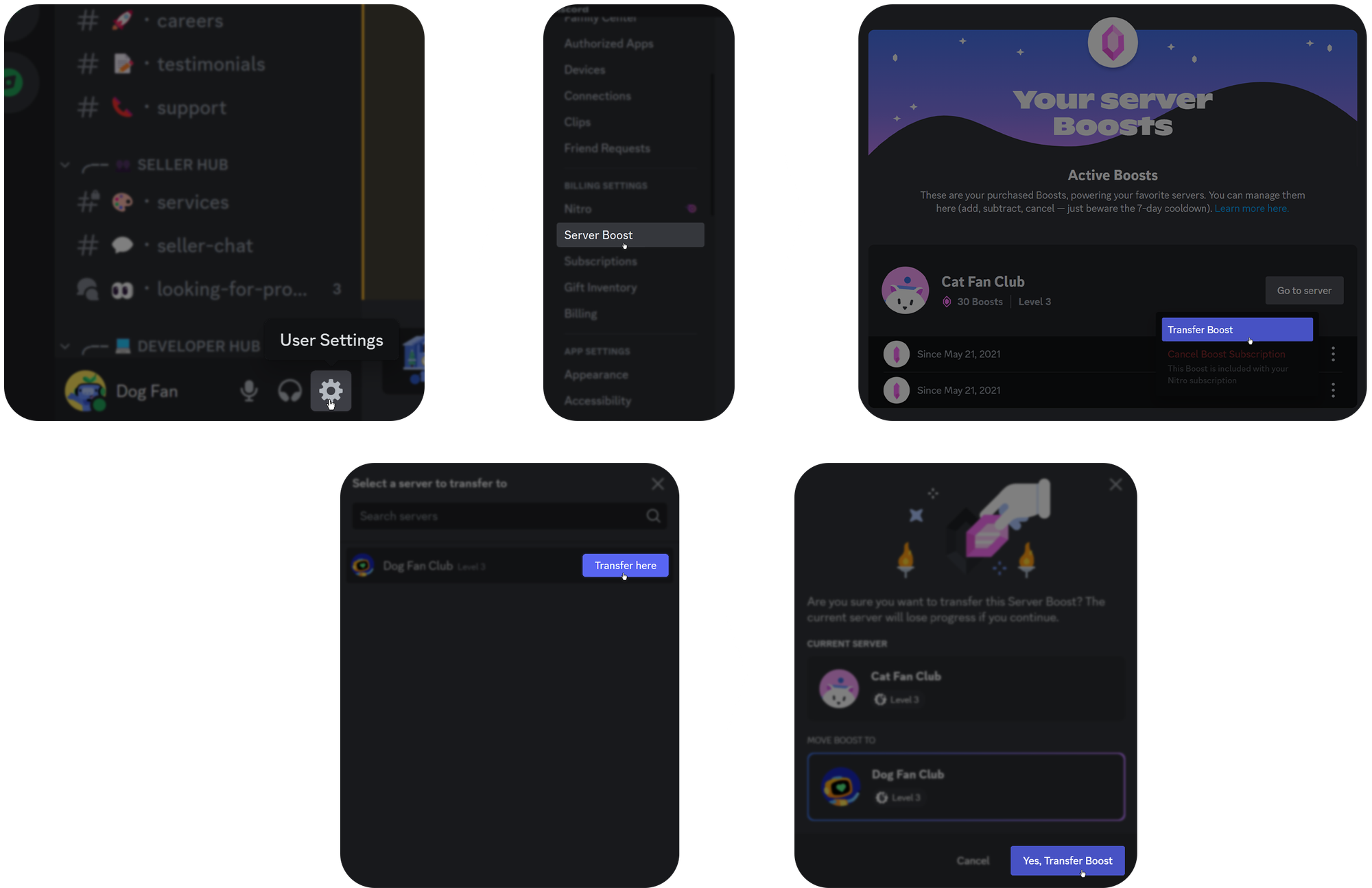 transfer boost discord