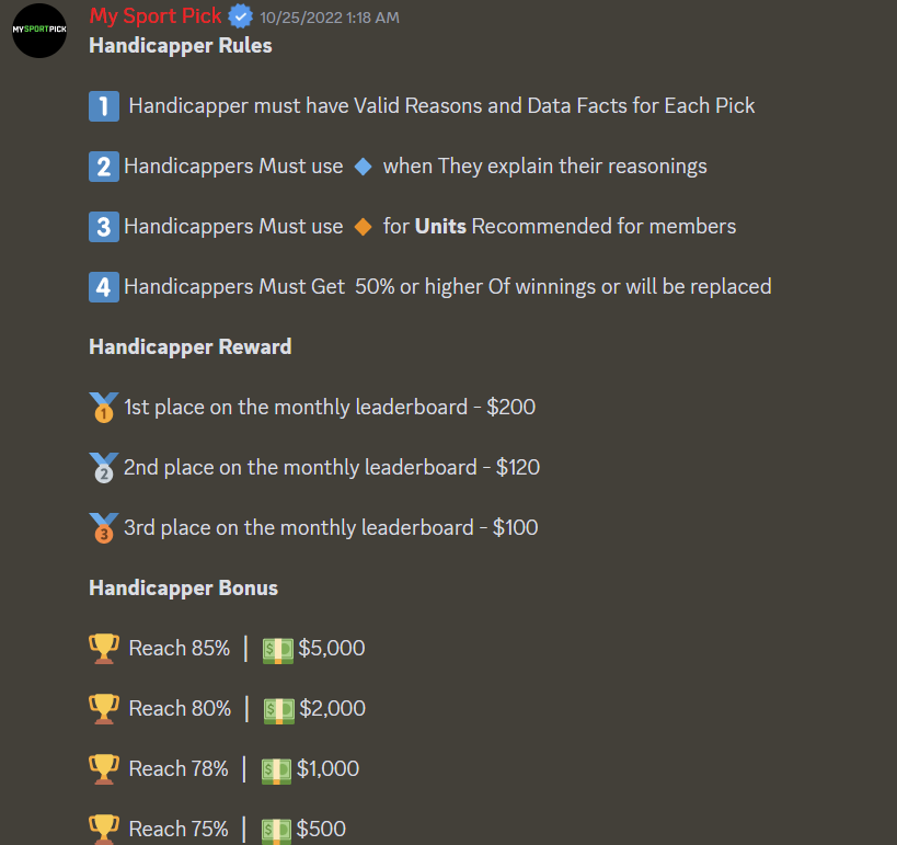 MSP handicappers discord