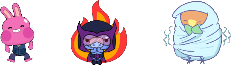 Sticker examples from official Discord sticker packs