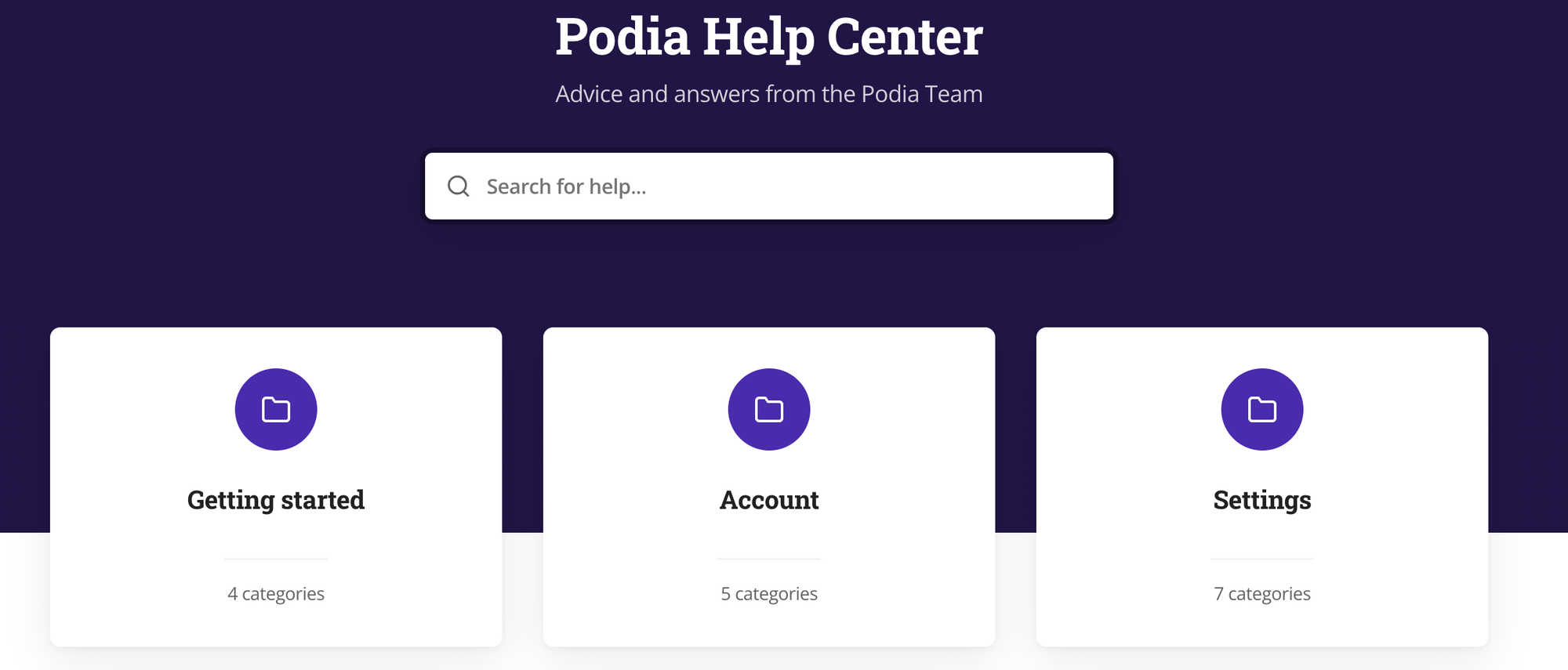 podia help center