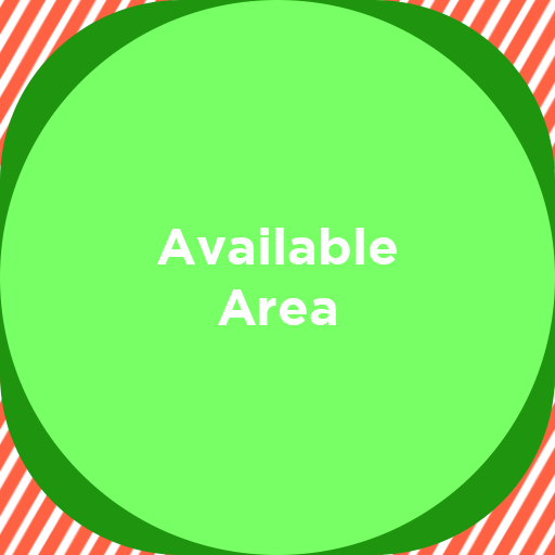 Template for Discord Server Icon with blocked and available areas