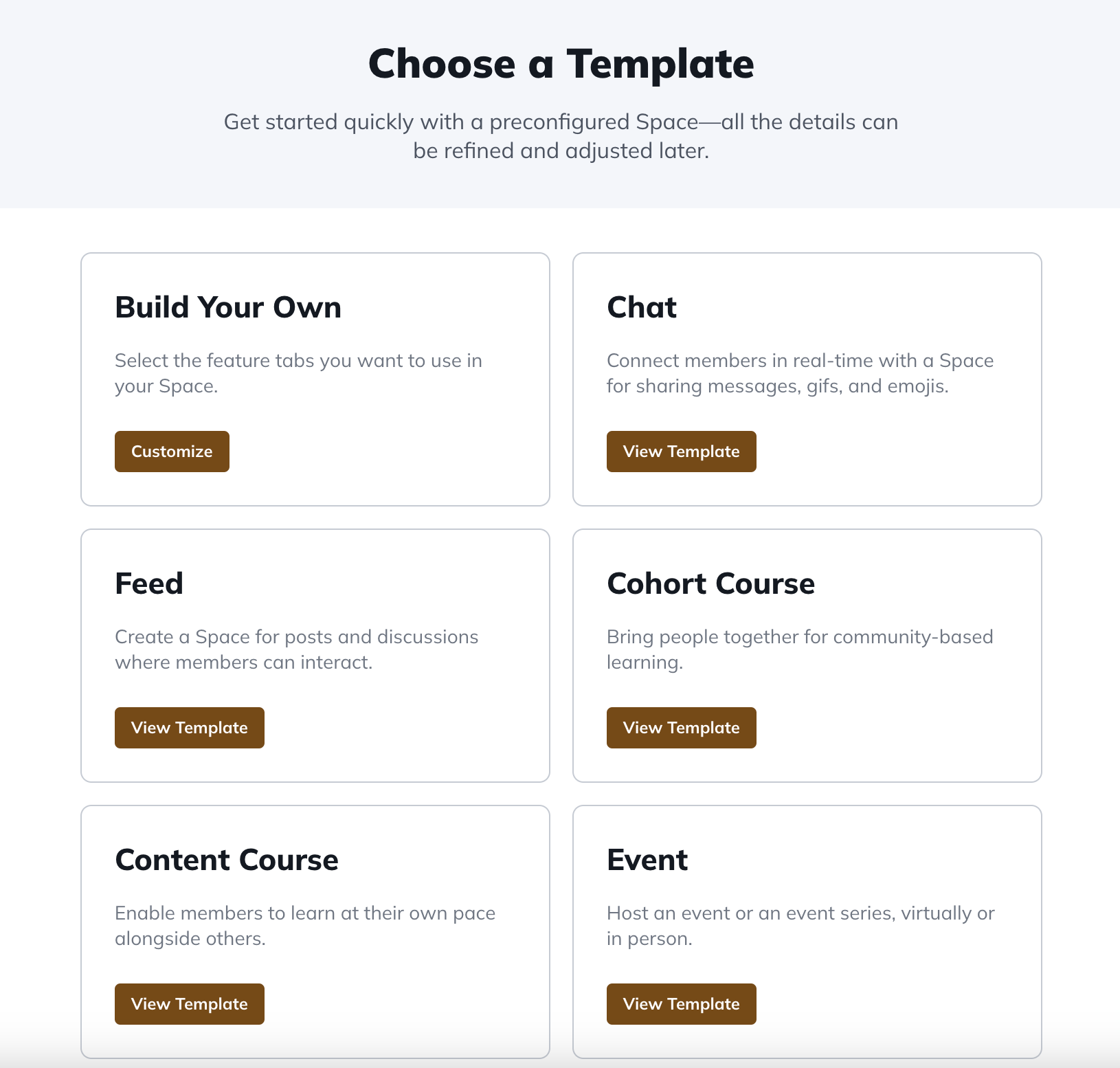 Mighty Networks templaes