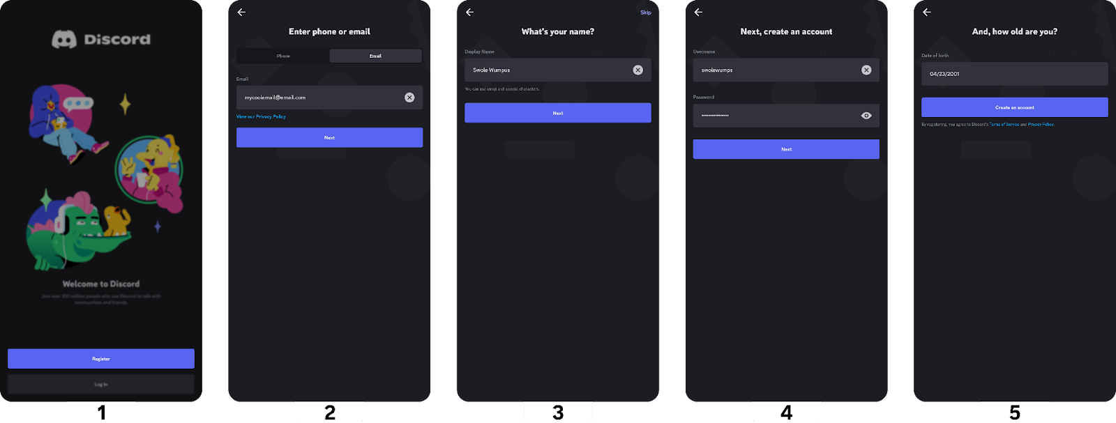 Discord mobile setup