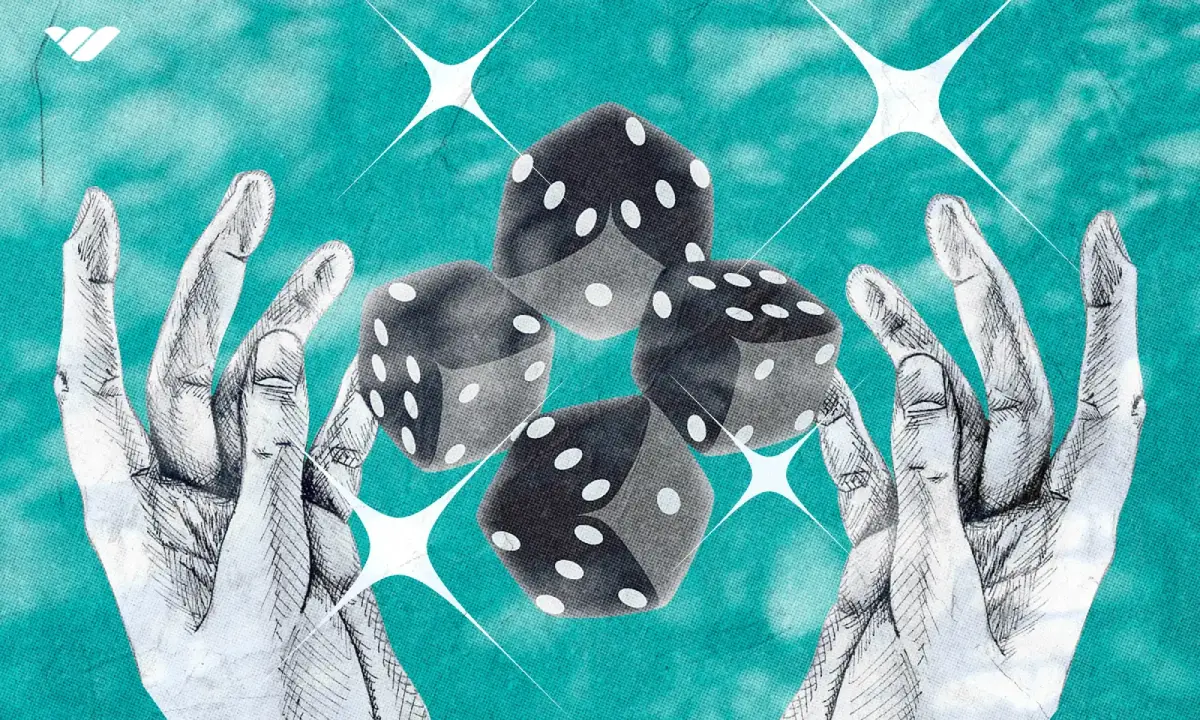 two hands throwing dice