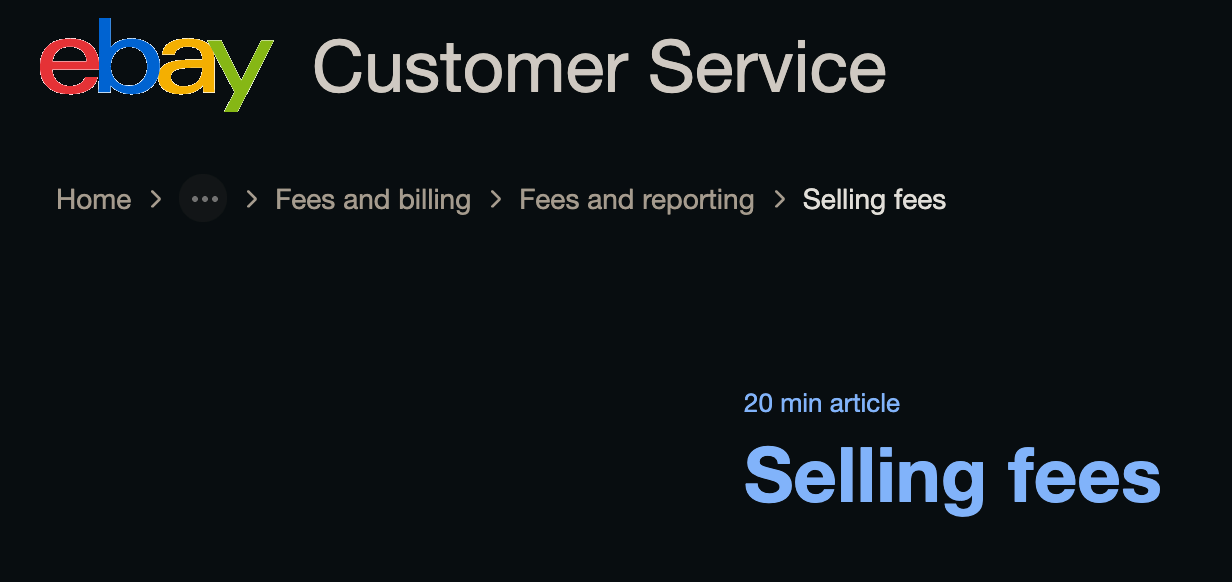 ebay fees