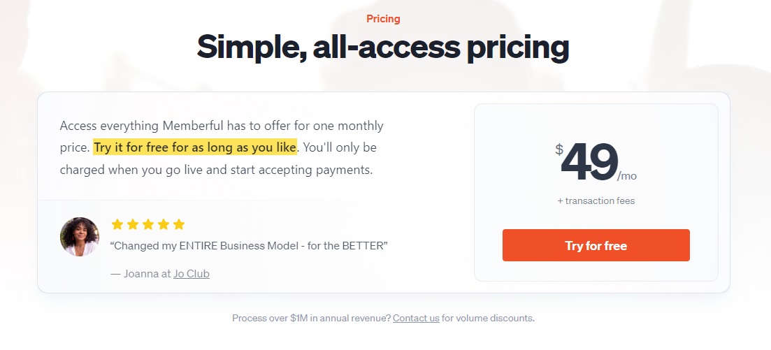 memberful pricing