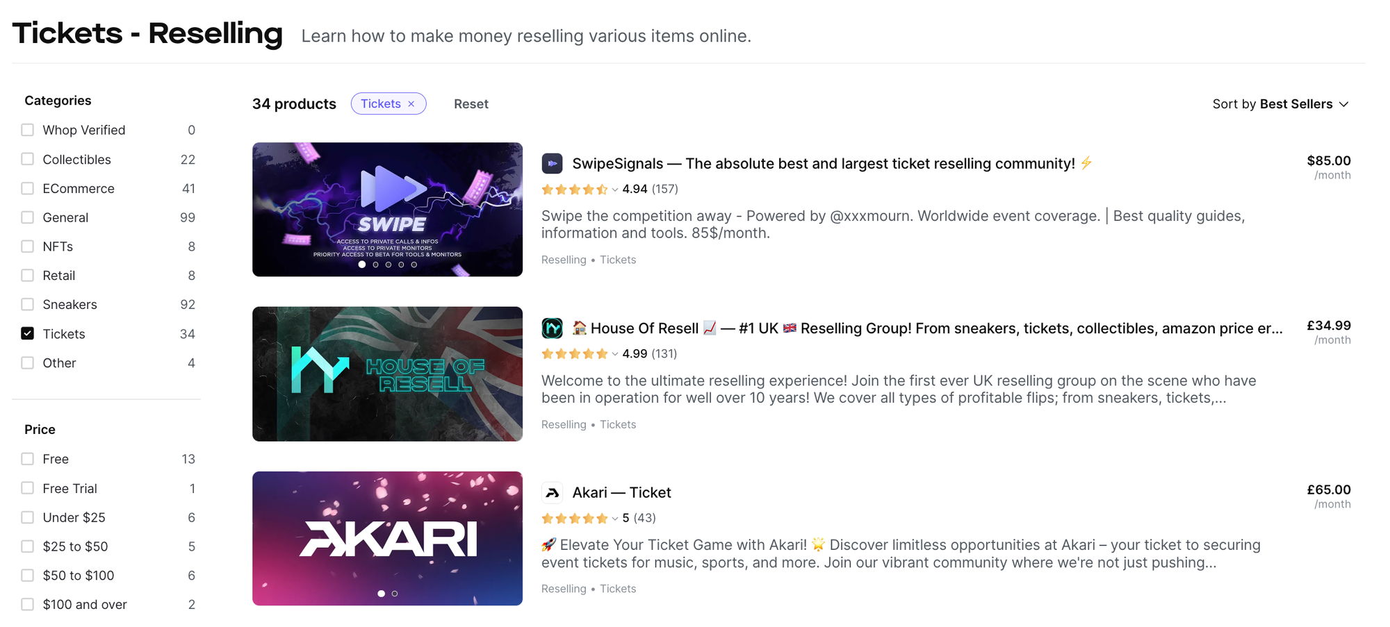 whop ticket reselling