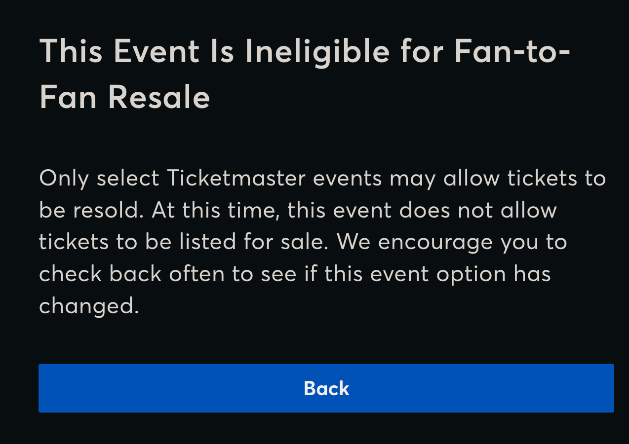 ticketmaster restrictions