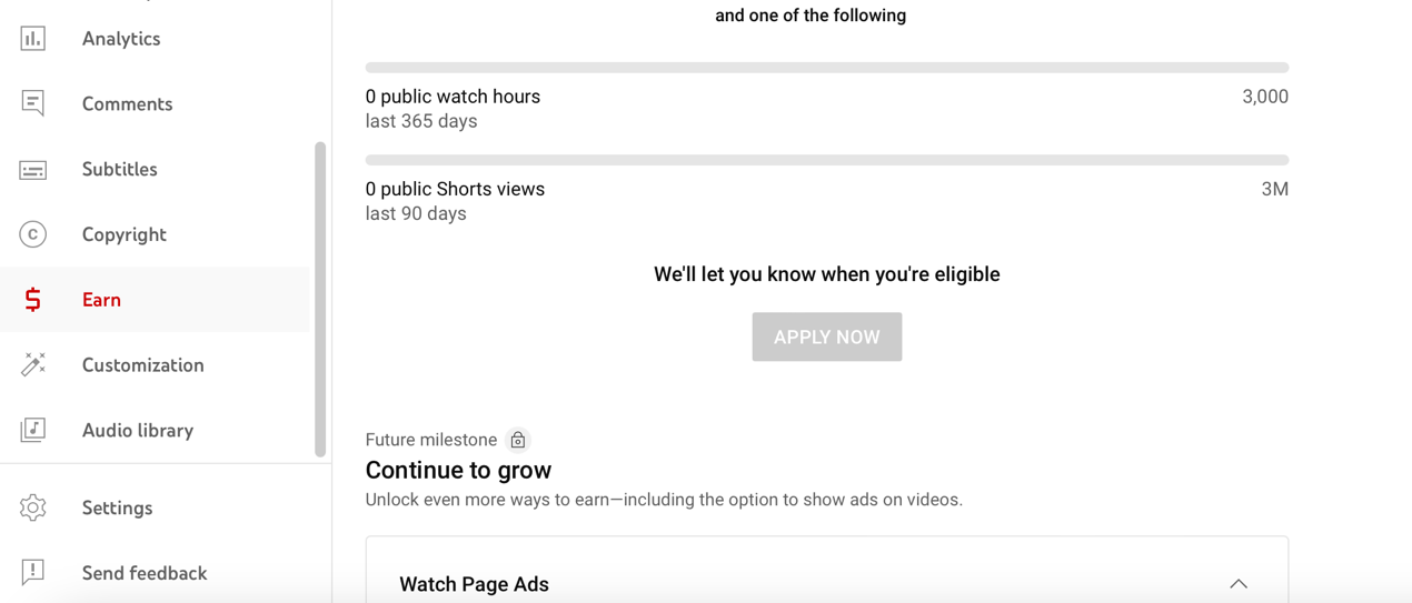 A screenshot of youtube