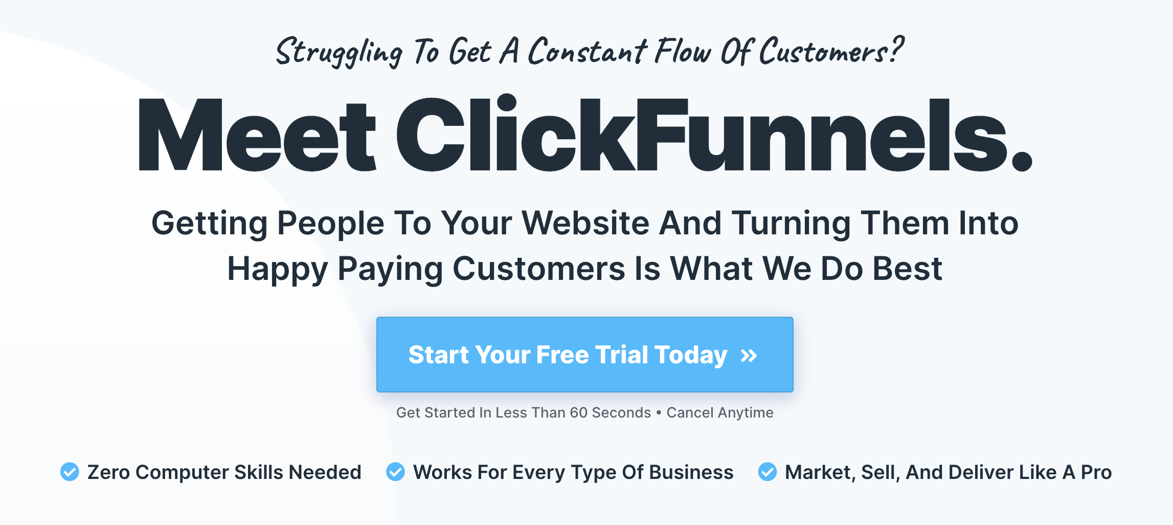clickfunnels homepage