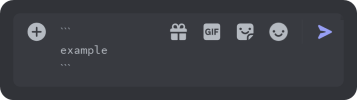 Example of the codeblock formatting in Discord