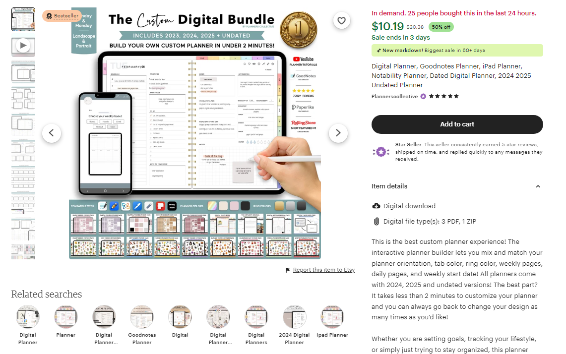 custom planner bundle