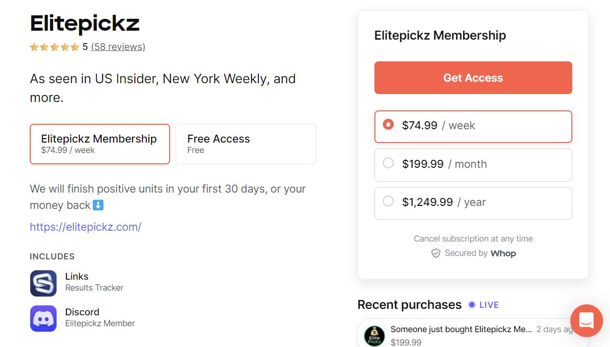 elitepickz pricing