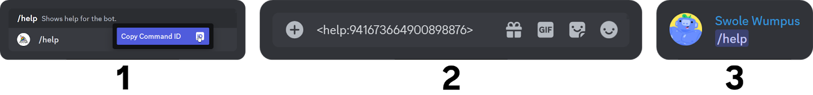 Steps to mention a slash command in Discord