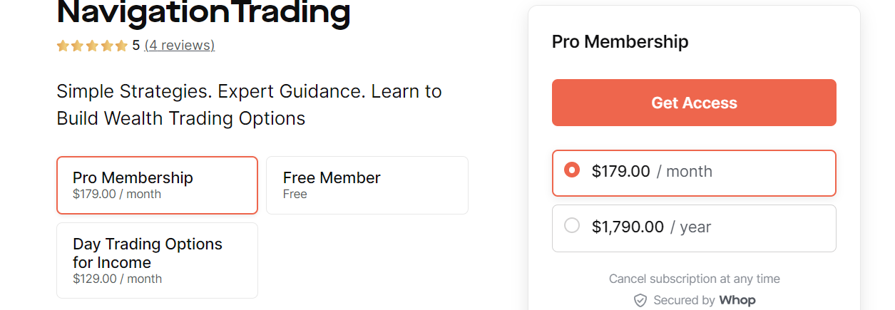 navidation trading membership