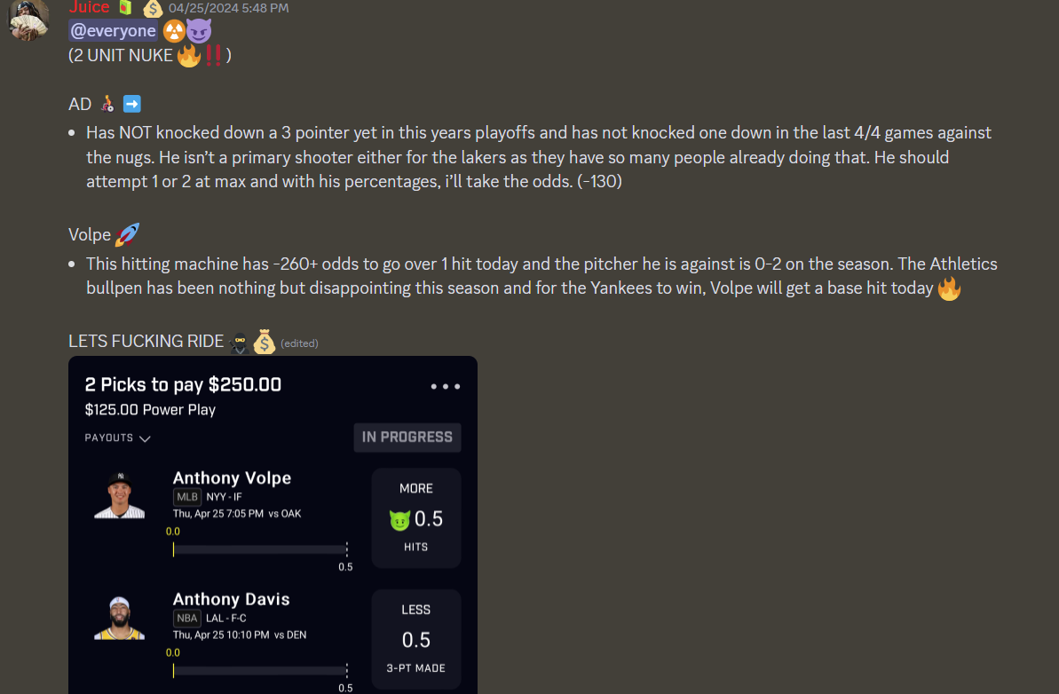 official picks discord