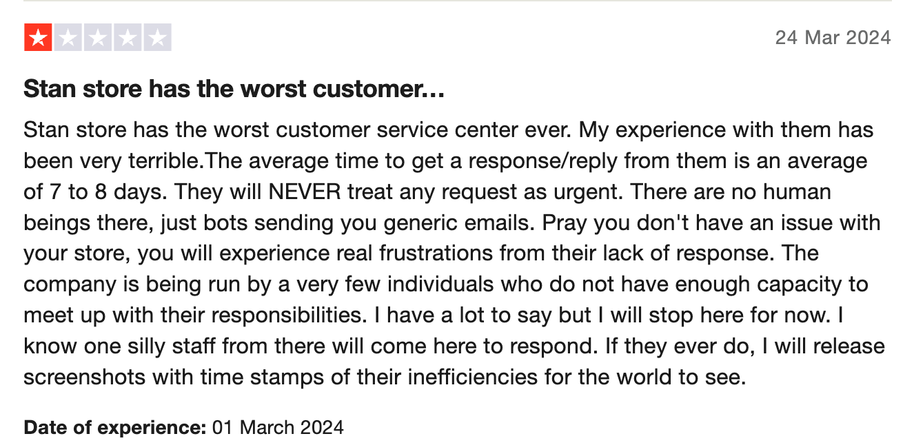 stan store customer service