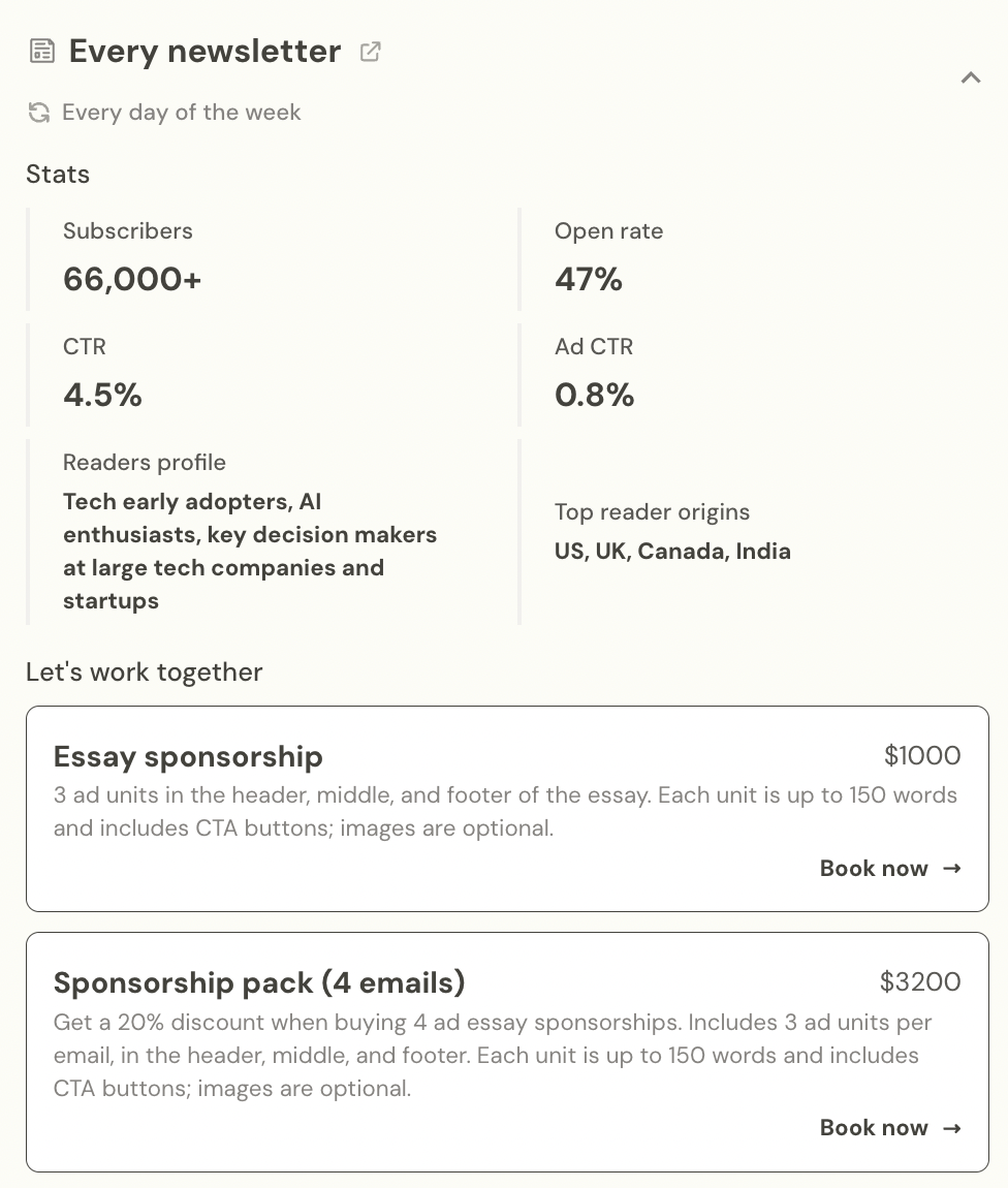 tech newsletter sponsorhips