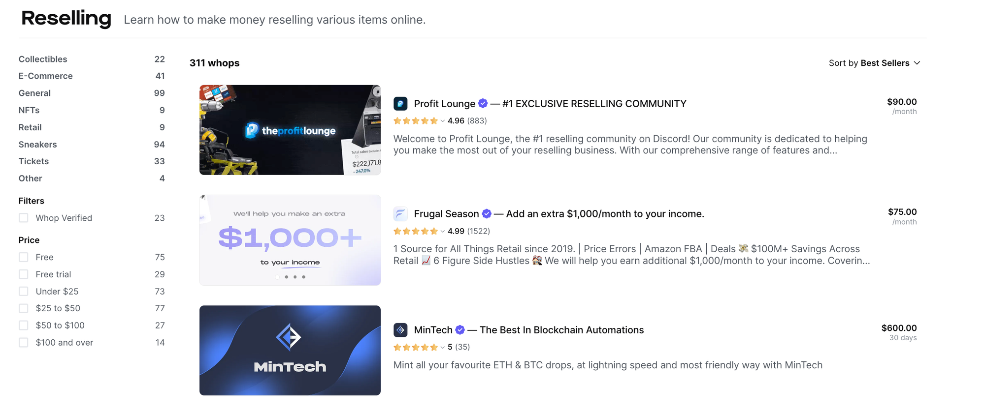 whop reselling groups