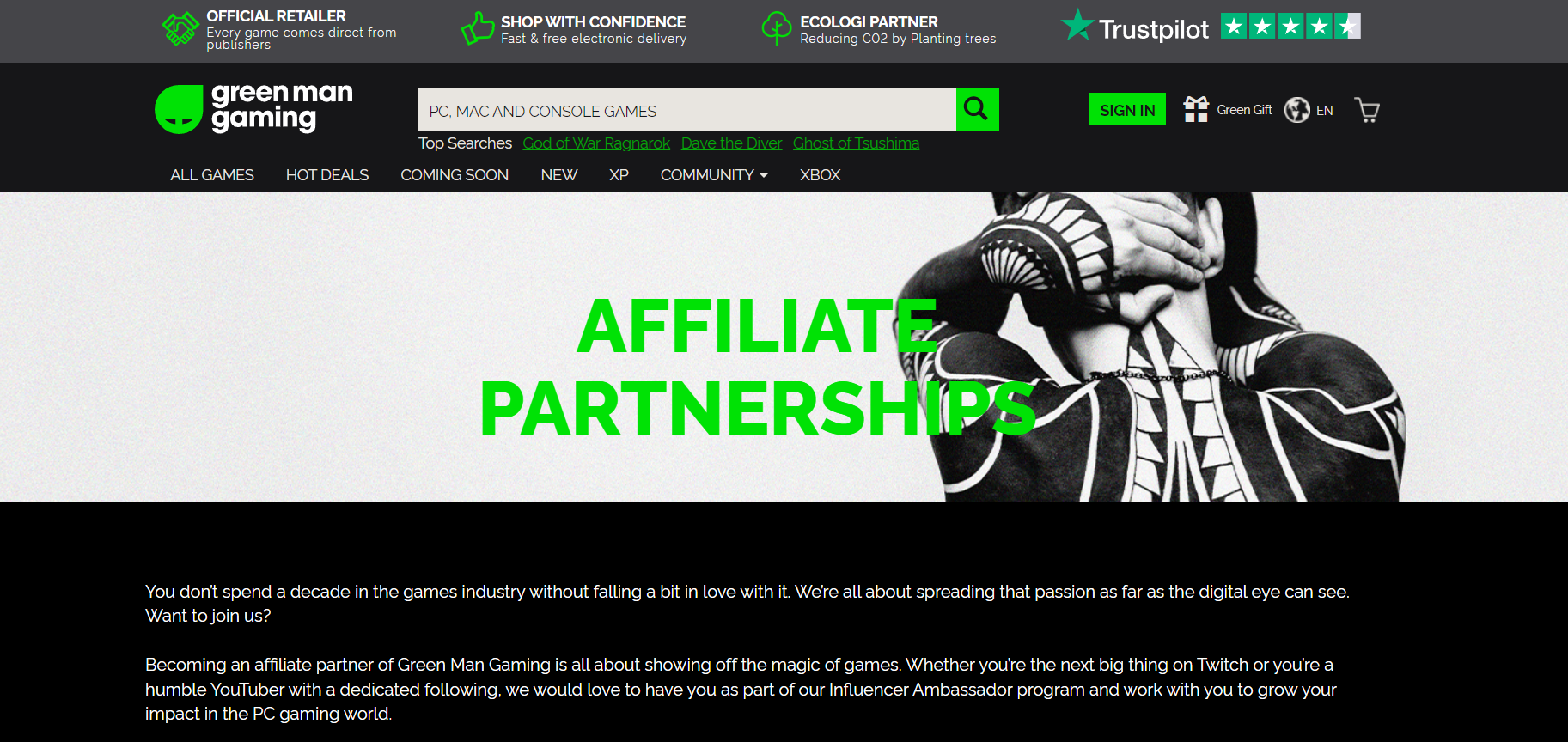 Green Man Gaming affiliate program