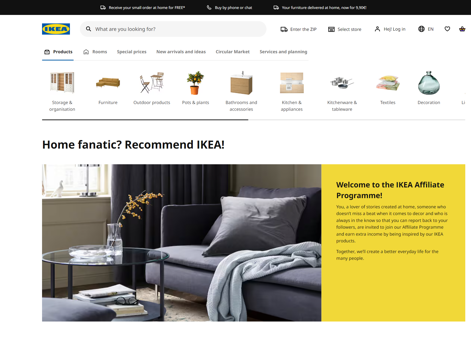 IKEA affiliate program