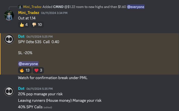 Alerts for different markets
