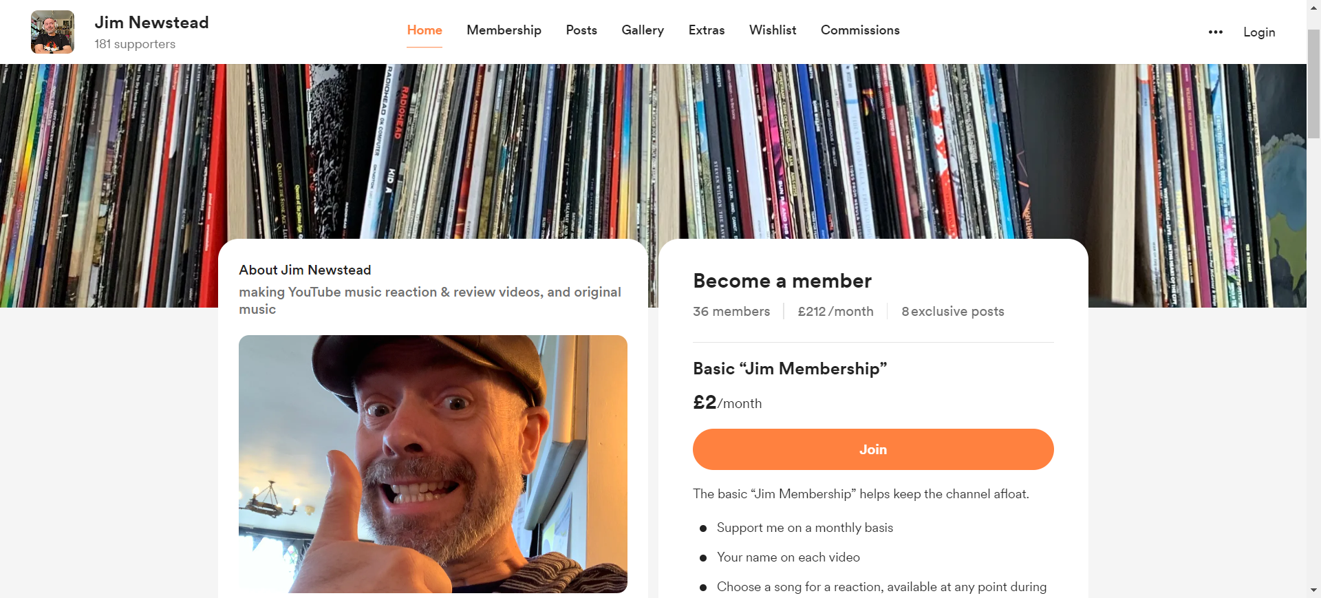 Jim Newstead on Buy Me a Coffee