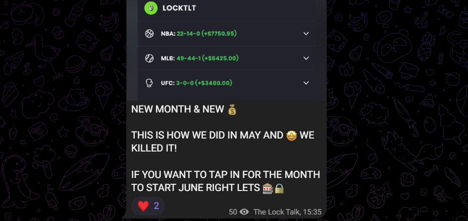 the lock talk bet tracking