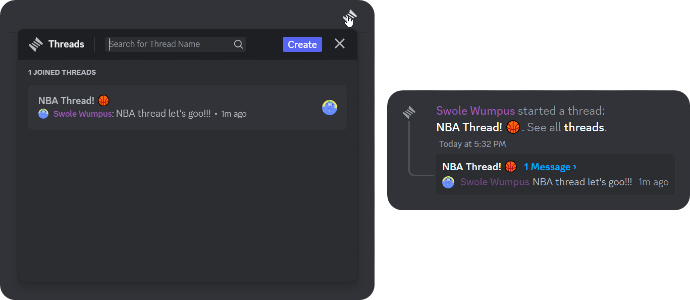 Ways to find Threads on Discord