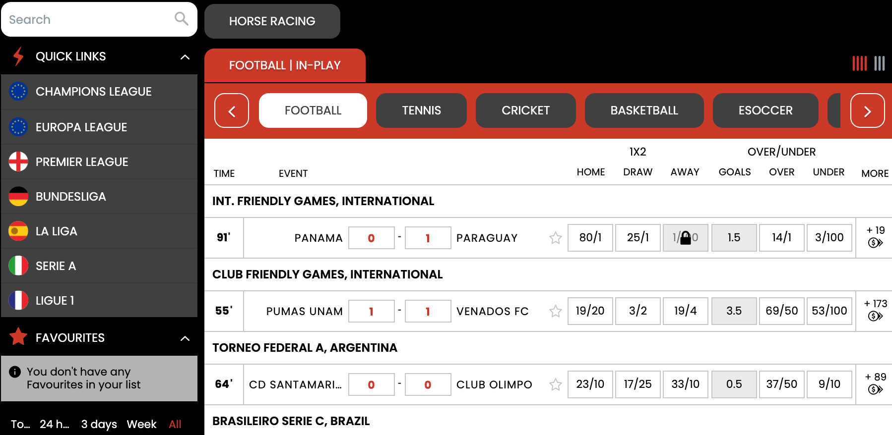 betition sports options