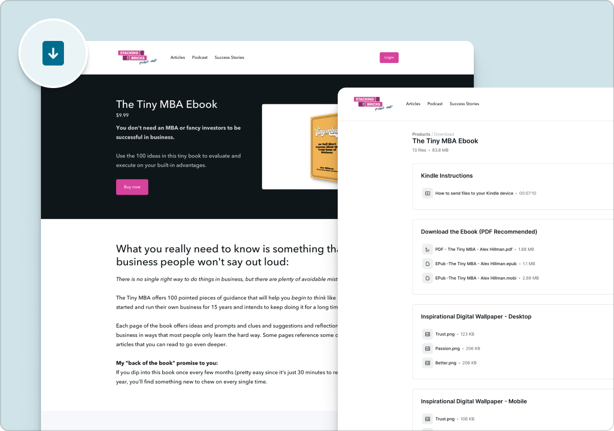 Podia digital products