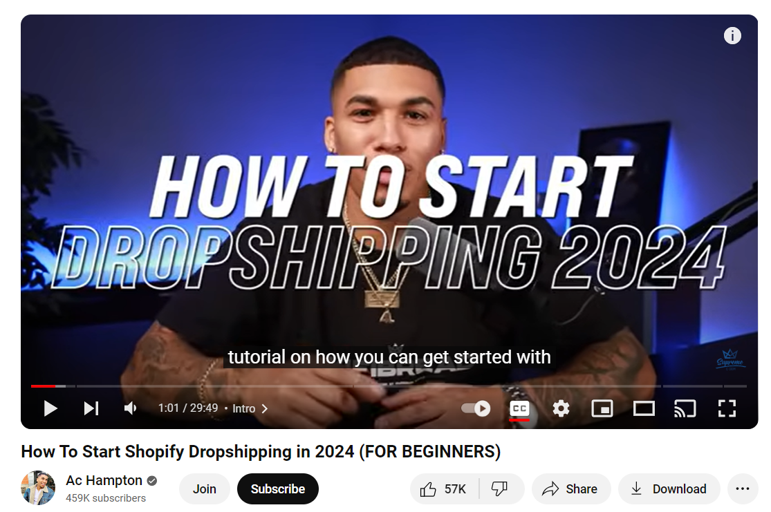 dropshipping video screenshot