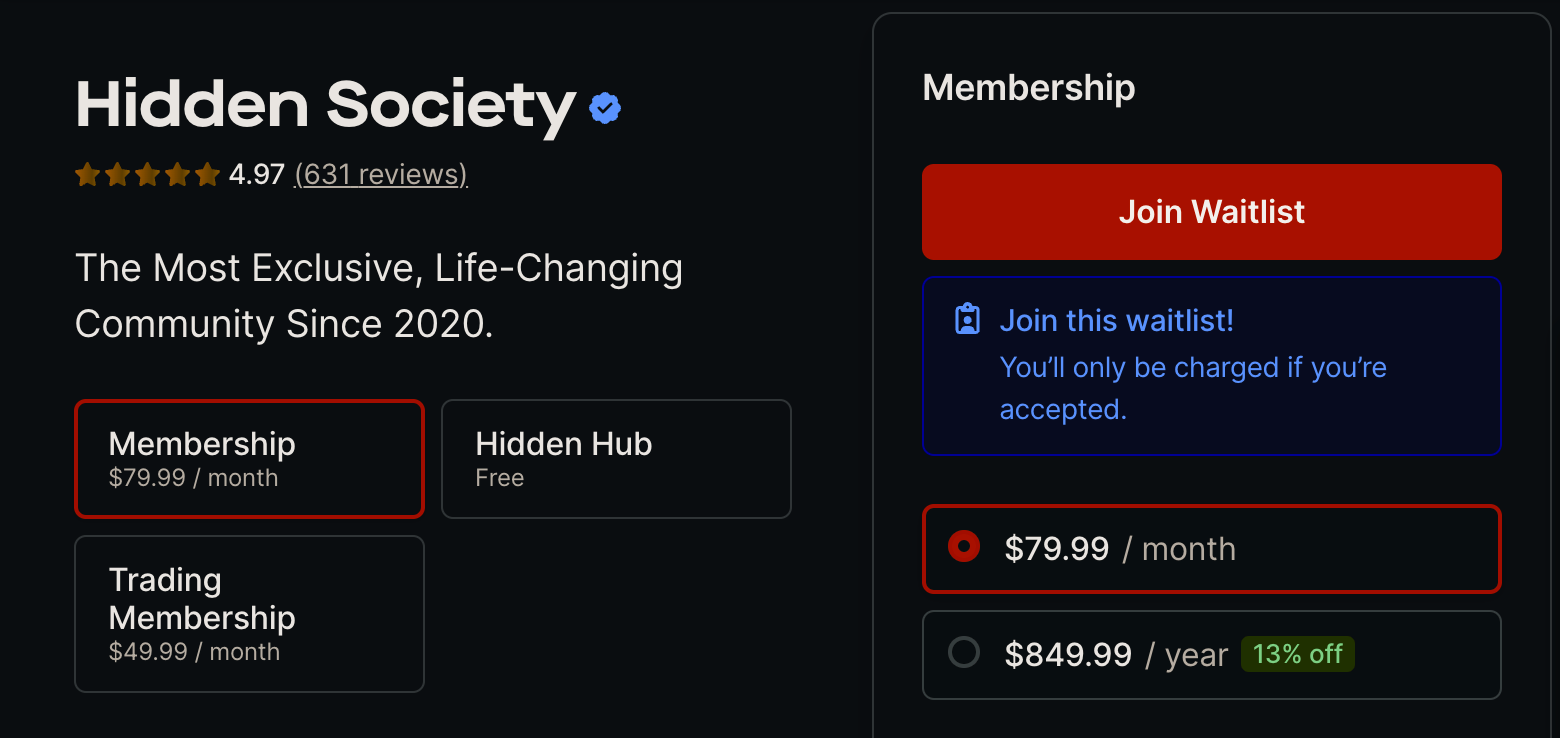 hidden society plans