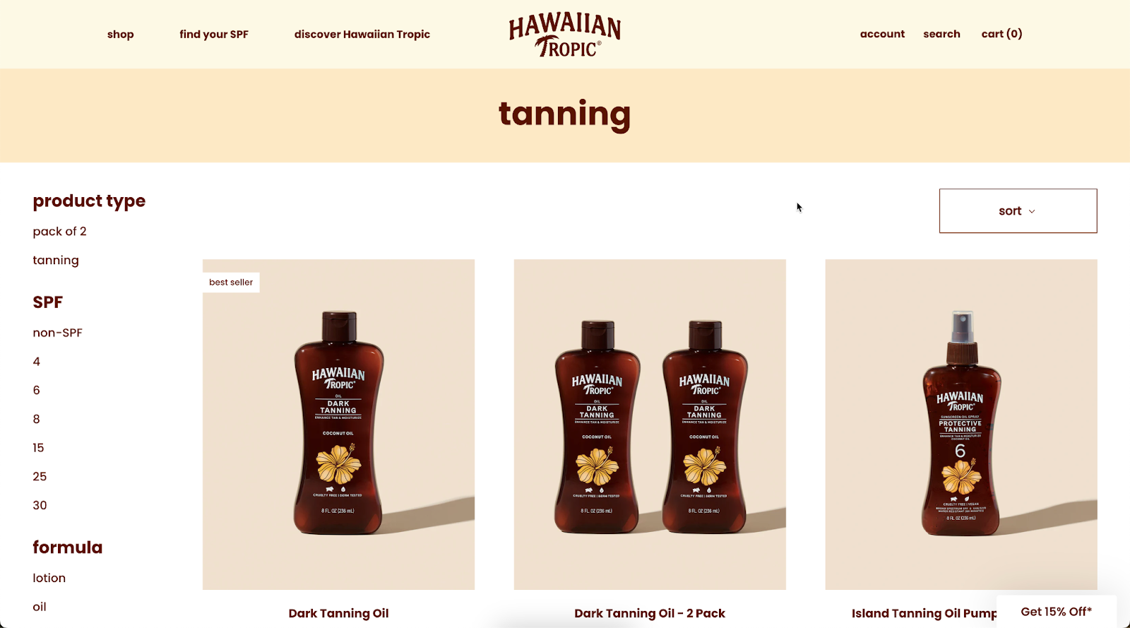 tanning lotion