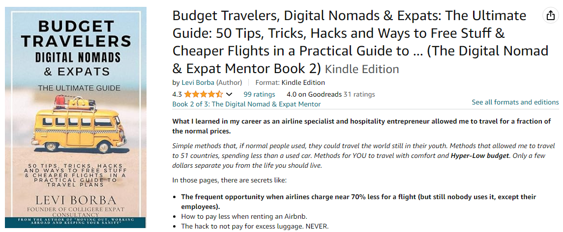 Budget Travelers, Digital Nomads & Expats: The Ultimate Guide by Levi Borba&nbsp;